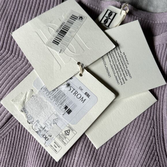 By Malene Birger Lilo Ribbed Knit Maxi Dress Lilac Size 6 Stretch Luxury - Picture 11 of 11